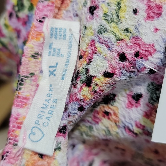 Primark NWT Floral Boho Balloon Sleeve Mini Dress Women's Size XL - Picture 9 of 16